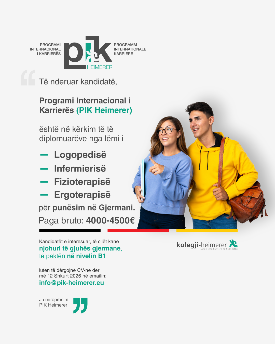 Logoped/e, Infermieri, Fizioterapeut/e, Egoterapist/e - Gjermani